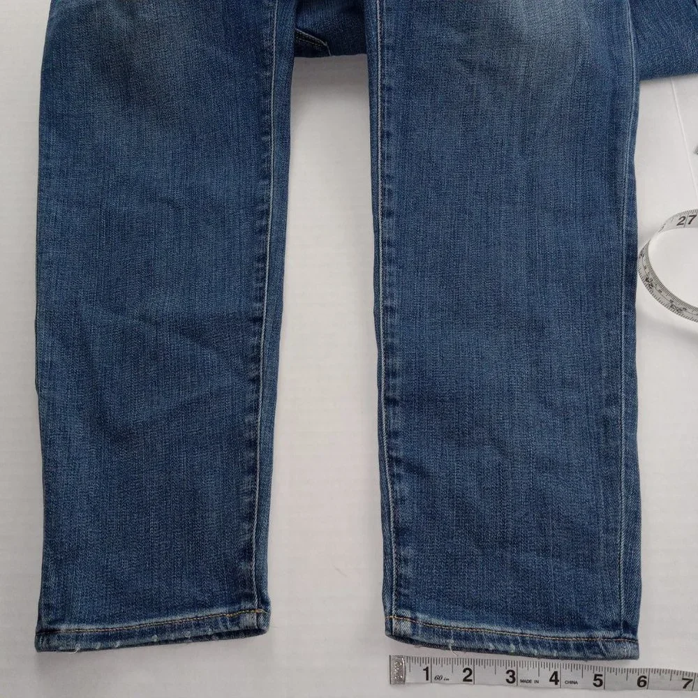 J. Crew Women's Mid Rise Skinny Jeans Size 34 Tall Medium Wash Signature Stretch